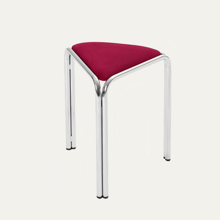 Contemporary Creative Flannelette Stainless Steel Stackable Triangle Low Stool Backless Armless For Living Room
