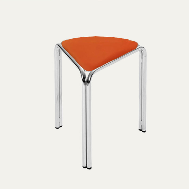 Contemporary Creative Flannelette Stainless Steel Stackable Triangle Low Stool Backless Armless For Living Room