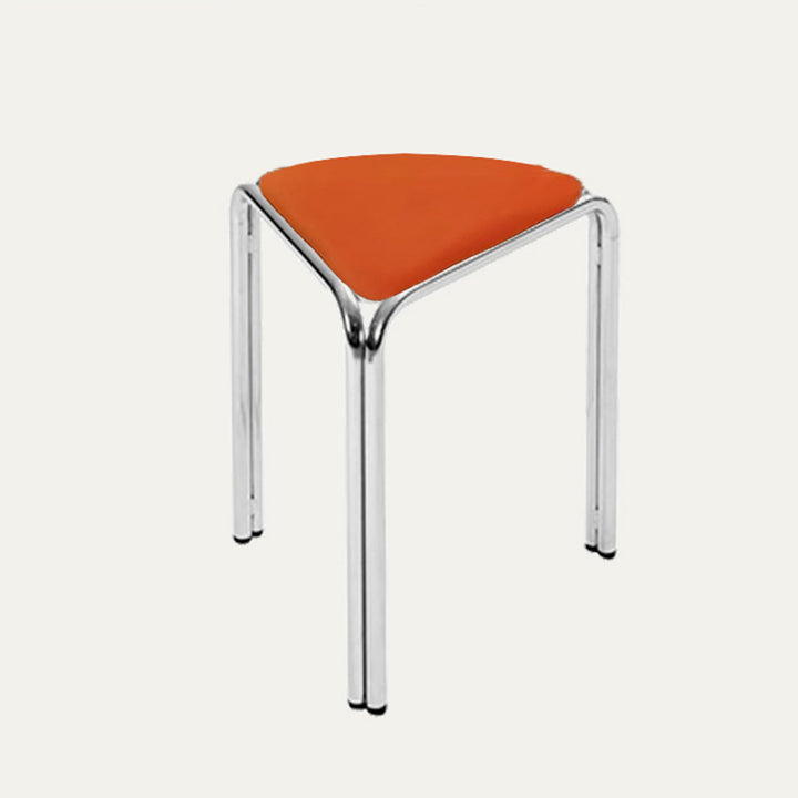 Contemporary Creative Flannelette Stainless Steel Stackable Triangle Low Stool Backless Armless For Living Room