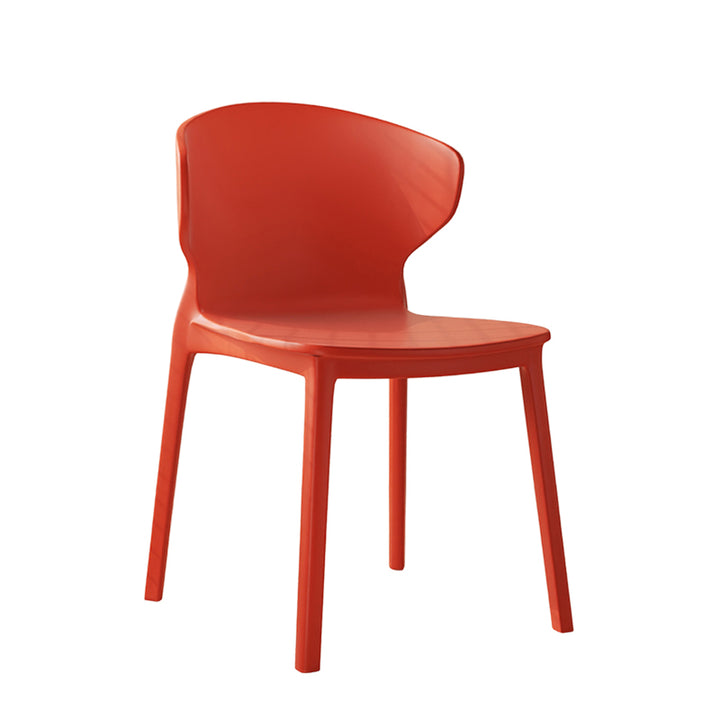 Moderner minimalistischer geometrischer PP-Kunststoff stapelbarer Esszimmerstuhl Rückenlehne ohne Armlehnen für Esszimmer 