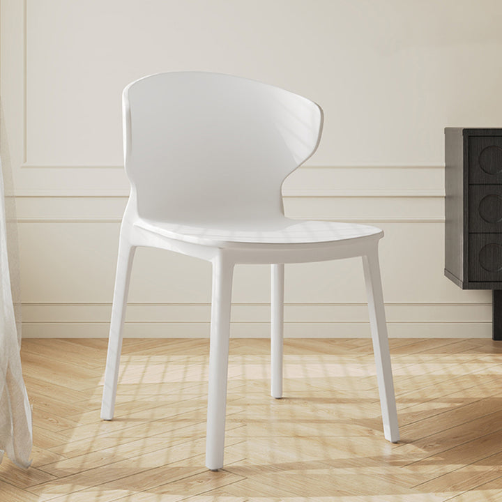 Moderner minimalistischer geometrischer PP-Kunststoff stapelbarer Esszimmerstuhl Rückenlehne ohne Armlehnen für Esszimmer 