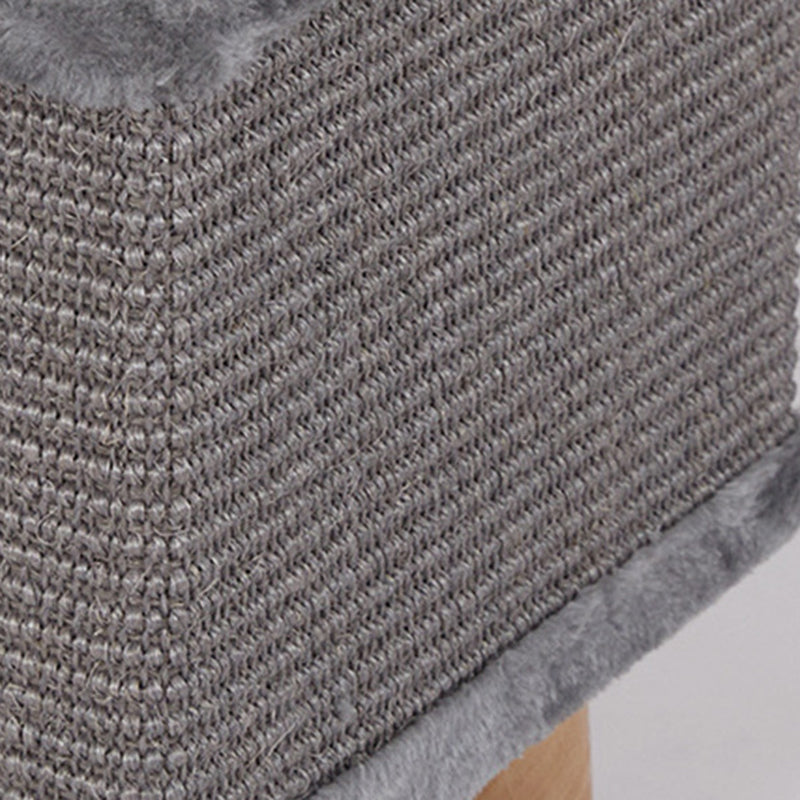Moderner minimalistischer zylindrischer &amp; quadratischer Spanplatten-Flanell-Holz-Hocker für Mensch und Tier, ohne Rückenlehne, für das Wohnzimmer 