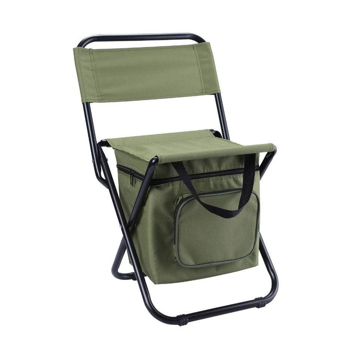 Contemporary Industrial Rectangular Oxford Fabric Steel Pipe Foldable Camping Chair Backrest Armless For Garden &amp; Outdoor Patio
