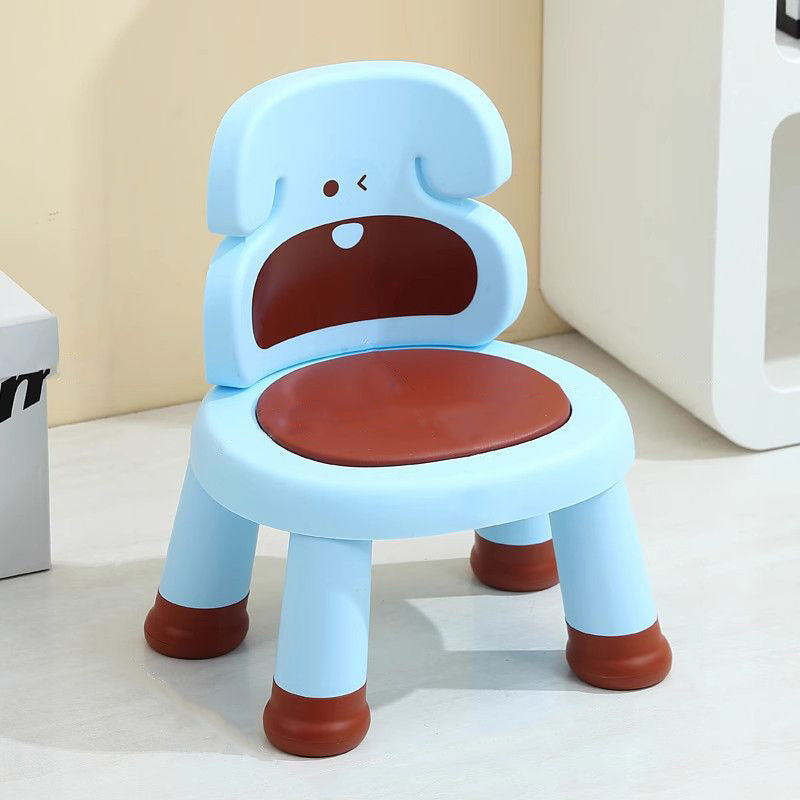 Moderner Art Deco Cartoon Hund-förmiger PP Kunststoff Kinderhocker Rückenlehne ohne Armlehnen für Wohnzimmer 