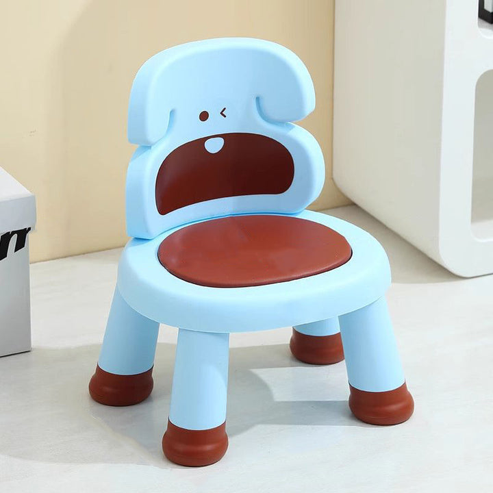 Moderner Art Deco Cartoon Hund-förmiger PP Kunststoff Kinderhocker Rückenlehne ohne Armlehnen für Wohnzimmer 