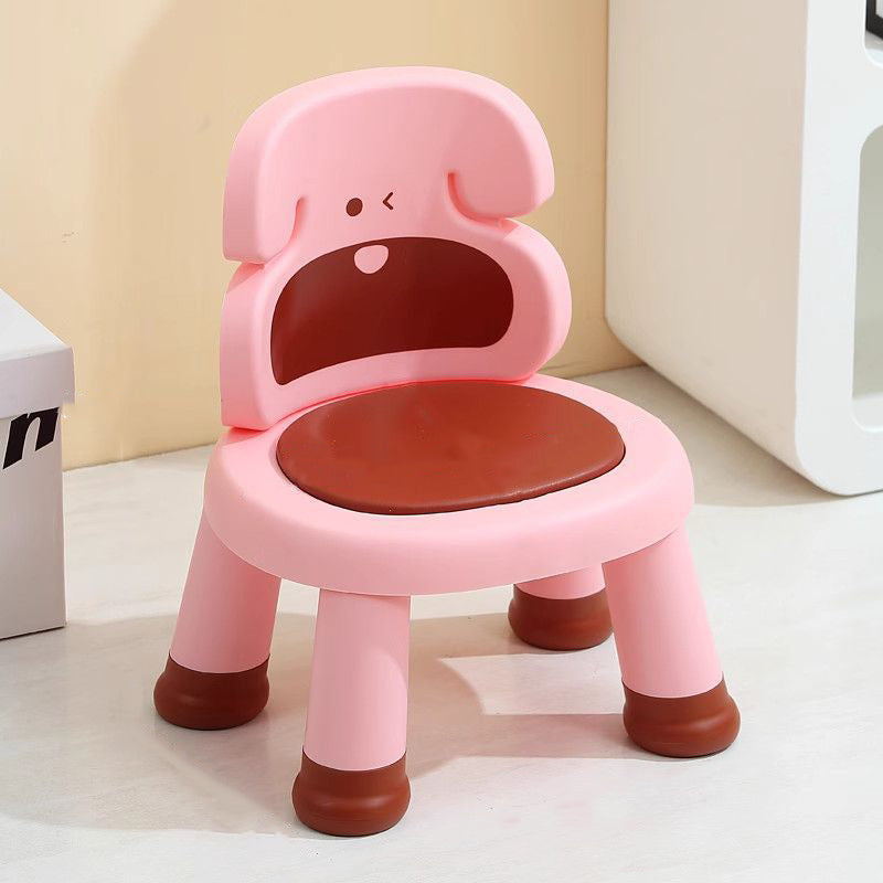 Moderner Art Deco Cartoon Hund-förmiger PP Kunststoff Kinderhocker Rückenlehne ohne Armlehnen für Wohnzimmer 