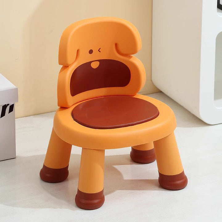 Moderner Art Deco Cartoon Hund-förmiger PP Kunststoff Kinderhocker Rückenlehne ohne Armlehnen für Wohnzimmer 