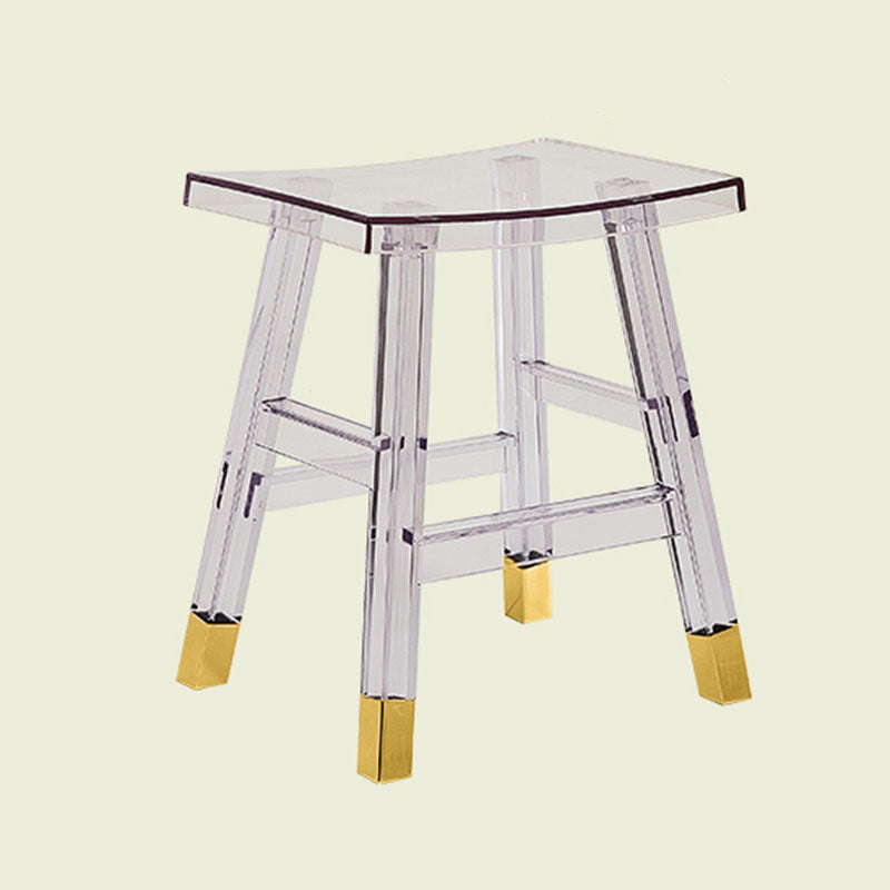 Modern Minimalist Rectangular PC Plastic Low Stool Backless Armless For Hallway &amp; Entryway