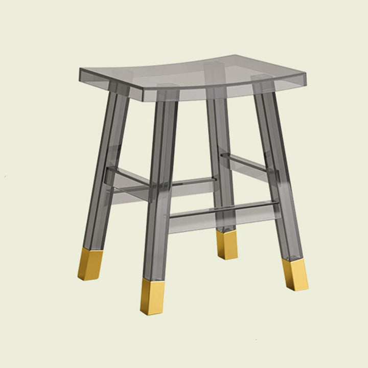 Modern Minimalist Rectangular PC Plastic Low Stool Backless Armless For Hallway &amp; Entryway