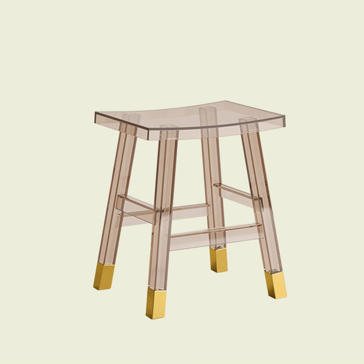 Modern Minimalist Rectangular PC Plastic Low Stool Backless Armless For Hallway &amp; Entryway