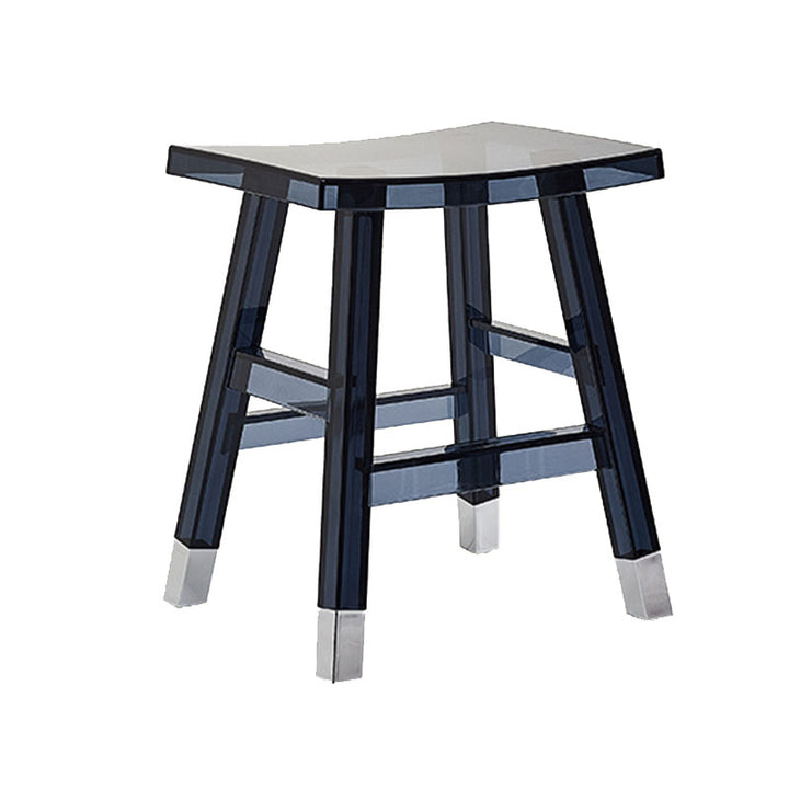 Modern Minimalist Rectangular PC Plastic Low Stool Backless Armless For Hallway &amp; Entryway