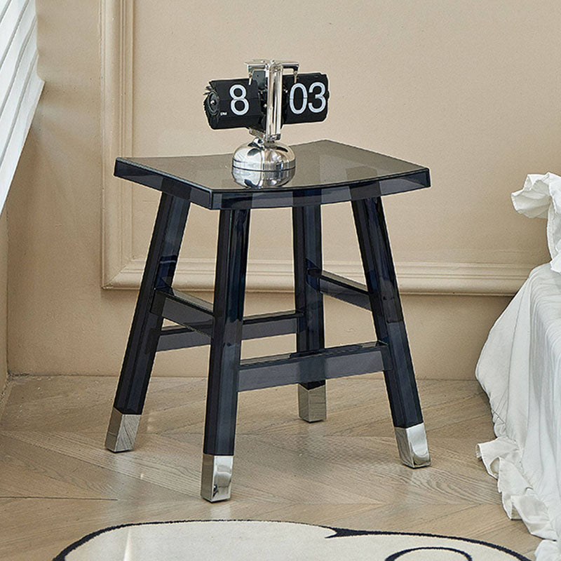Modern Minimalist Rectangular PC Plastic Low Stool Backless Armless For Hallway &amp; Entryway