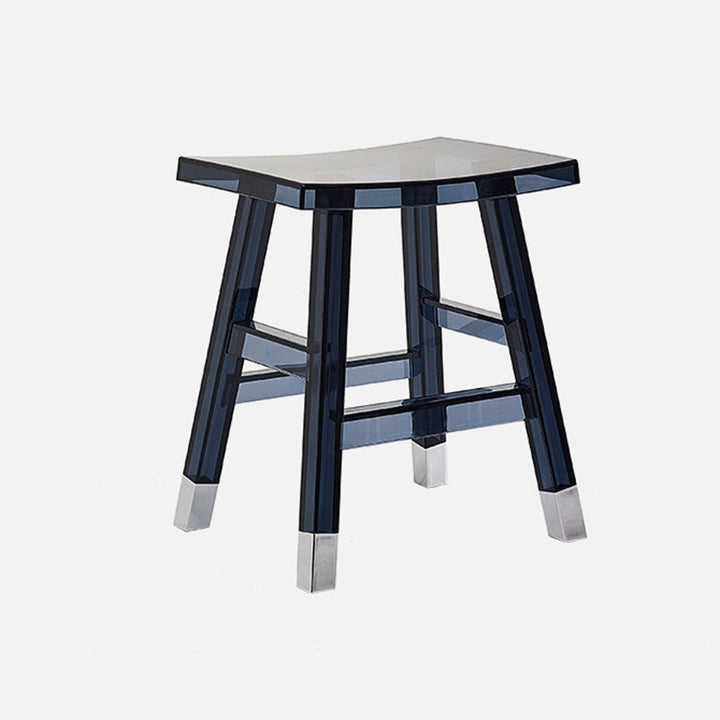 Modern Minimalist Rectangular PC Plastic Low Stool Backless Armless For Hallway &amp; Entryway