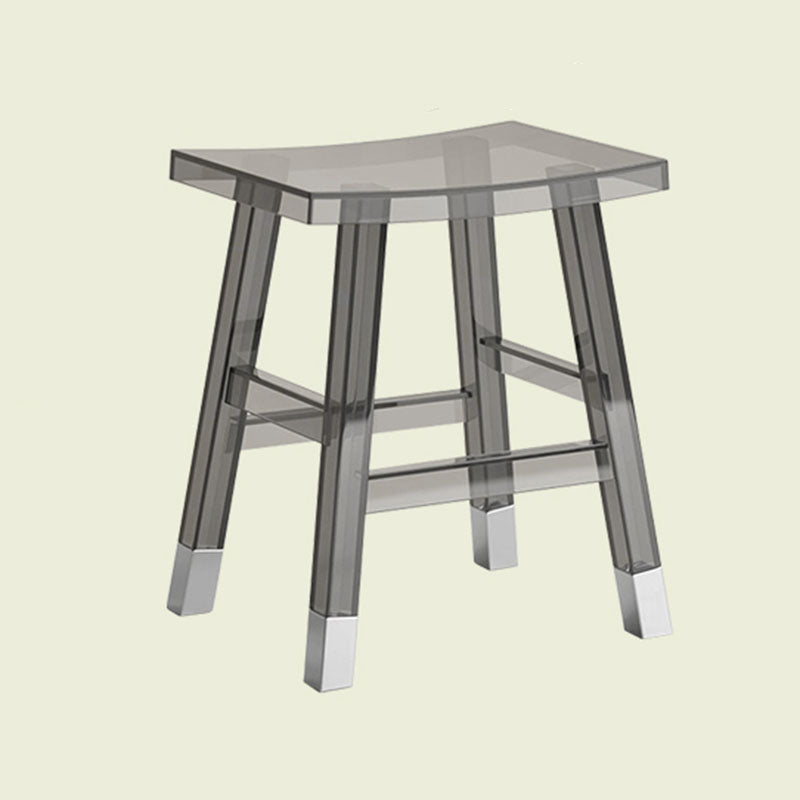 Modern Minimalist Rectangular PC Plastic Low Stool Backless Armless For Hallway &amp; Entryway