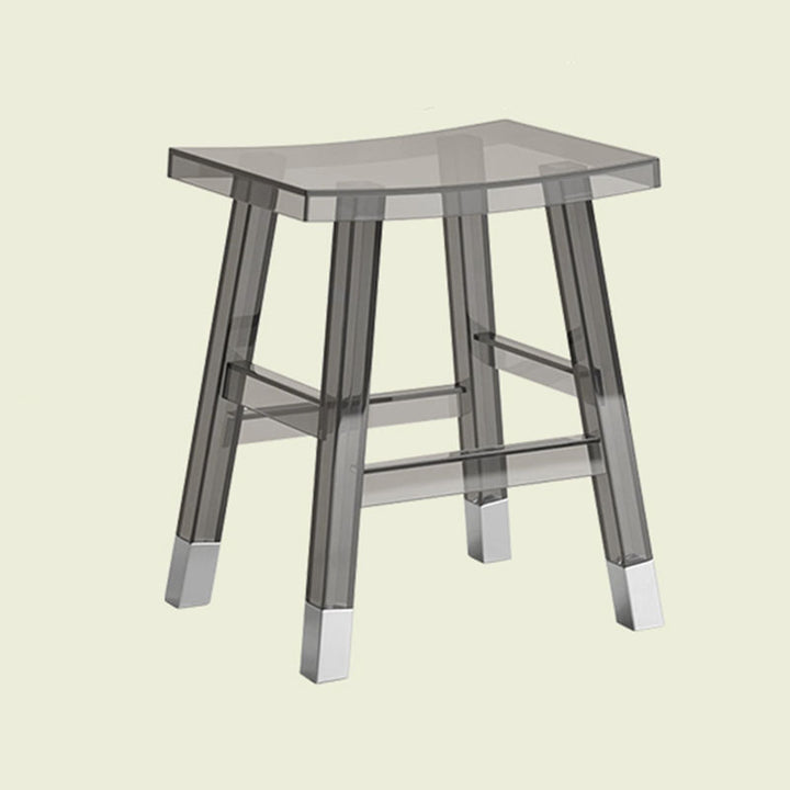 Modern Minimalist Rectangular PC Plastic Low Stool Backless Armless For Hallway &amp; Entryway