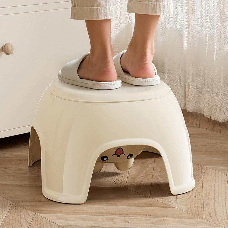 Tabouret bas sans dossier ni accoudoirs, ovale contemporain en plastique PP antidérapant, pour enfants, pour salon et entrée 
