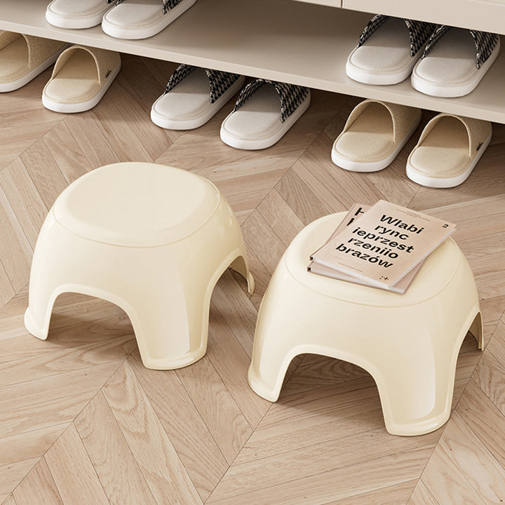 Tabouret bas sans dossier ni accoudoirs, ovale contemporain en plastique PP antidérapant, pour enfants, pour salon et entrée 