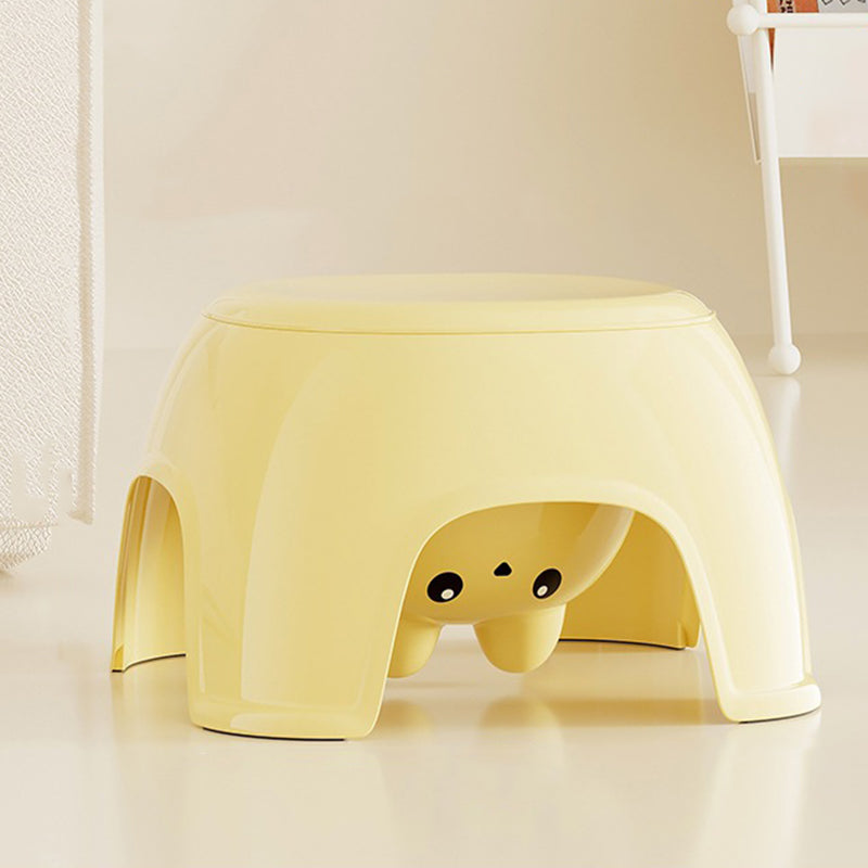 Tabouret bas sans dossier ni accoudoirs, ovale contemporain en plastique PP antidérapant, pour enfants, pour salon et entrée 