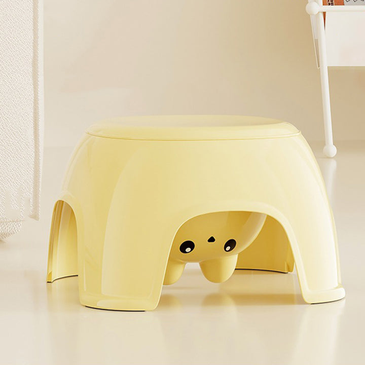 Tabouret bas sans dossier ni accoudoirs, ovale contemporain en plastique PP antidérapant, pour enfants, pour salon et entrée 