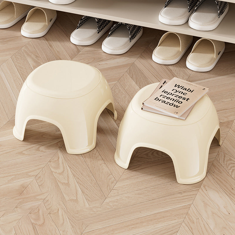 Tabouret bas sans dossier ni accoudoirs, ovale contemporain en plastique PP antidérapant, pour enfants, pour salon et entrée 