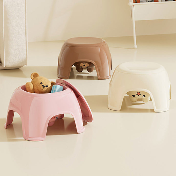 Tabouret bas sans dossier ni accoudoirs, ovale contemporain en plastique PP antidérapant, pour enfants, pour salon et entrée 
