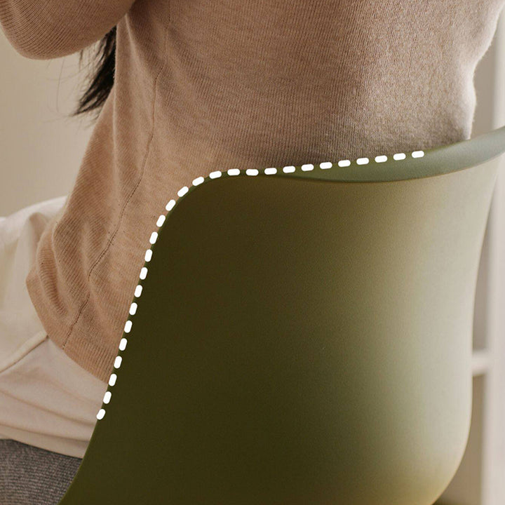 Contemporary Nordic Curved PP Plastic Iron Cotton Linen Liftable Bar Stool Backrest Armless For Dining Room