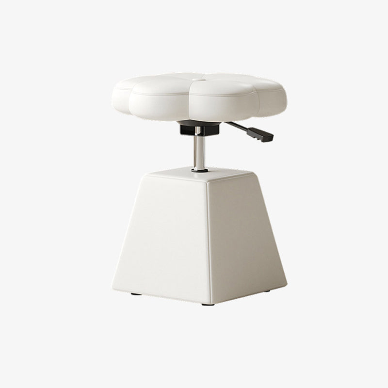 Tabouret de coiffeuse pivotant, relevable, sans dossier ni accoudoirs, en bois et mousse, en similicuir PU floral français traditionnel, pour chambre à coucher 
