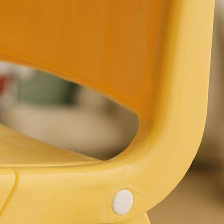 Chaise pliante pour enfants en plastique PP, moderne, minimaliste, rectangulaire incurvée, sans dossier ni accoudoirs, pour salon et bureau 