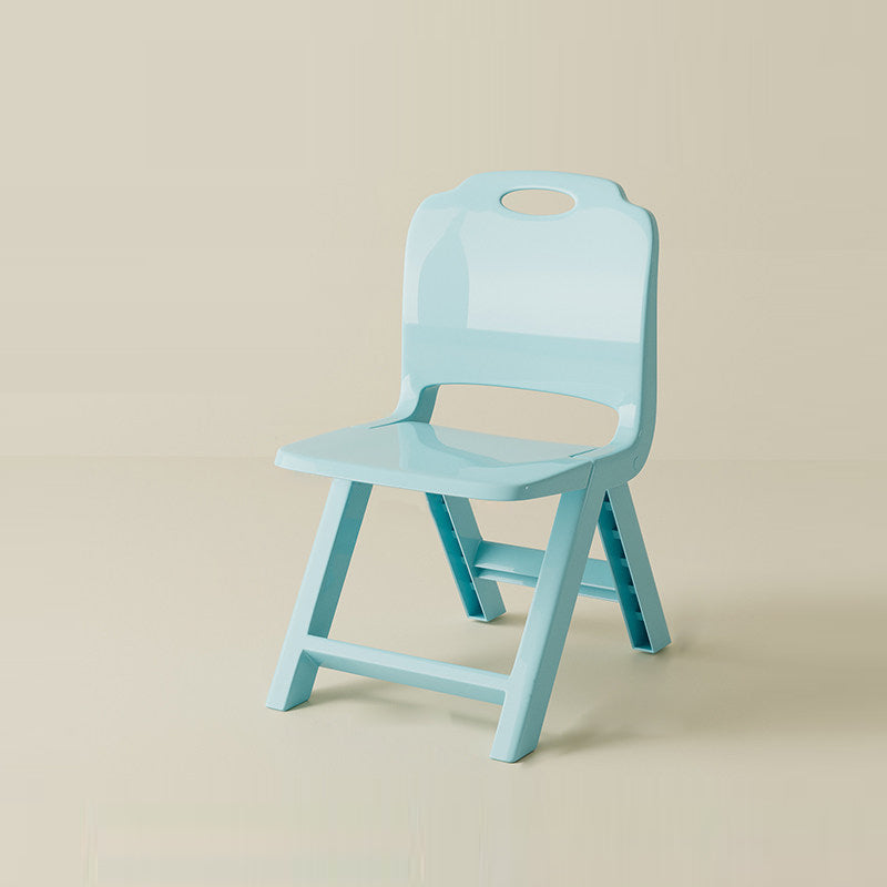 Chaise pliante pour enfants en plastique PP, moderne, minimaliste, rectangulaire incurvée, sans dossier ni accoudoirs, pour salon et bureau 