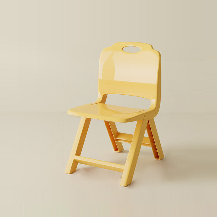 Chaise pliante pour enfants en plastique PP, moderne, minimaliste, rectangulaire incurvée, sans dossier ni accoudoirs, pour salon et bureau 