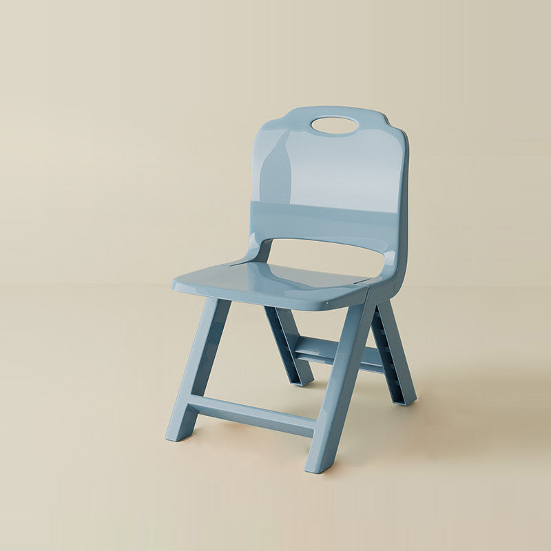 Chaise pliante pour enfants en plastique PP, moderne, minimaliste, rectangulaire incurvée, sans dossier ni accoudoirs, pour salon et bureau 