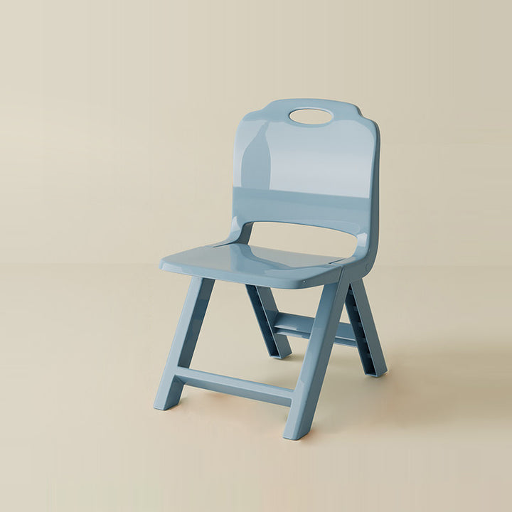 Chaise pliante pour enfants en plastique PP, moderne, minimaliste, rectangulaire incurvée, sans dossier ni accoudoirs, pour salon et bureau 
