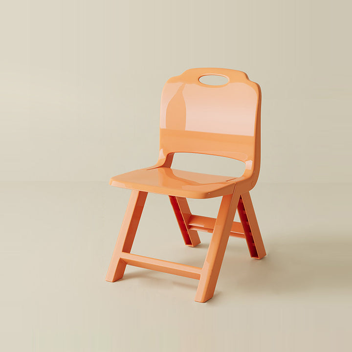 Chaise pliante pour enfants en plastique PP, moderne, minimaliste, rectangulaire incurvée, sans dossier ni accoudoirs, pour salon et bureau 