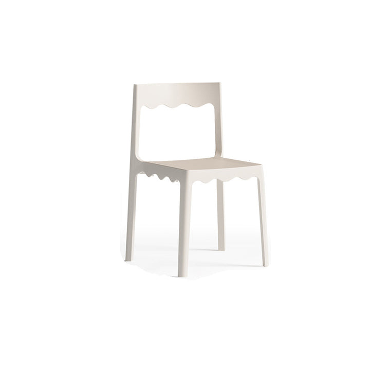 Chaise de salle à manger empilable carrée en plastique PP, style nordique contemporain, sans accoudoirs, avec dossier, pour salle à manger 