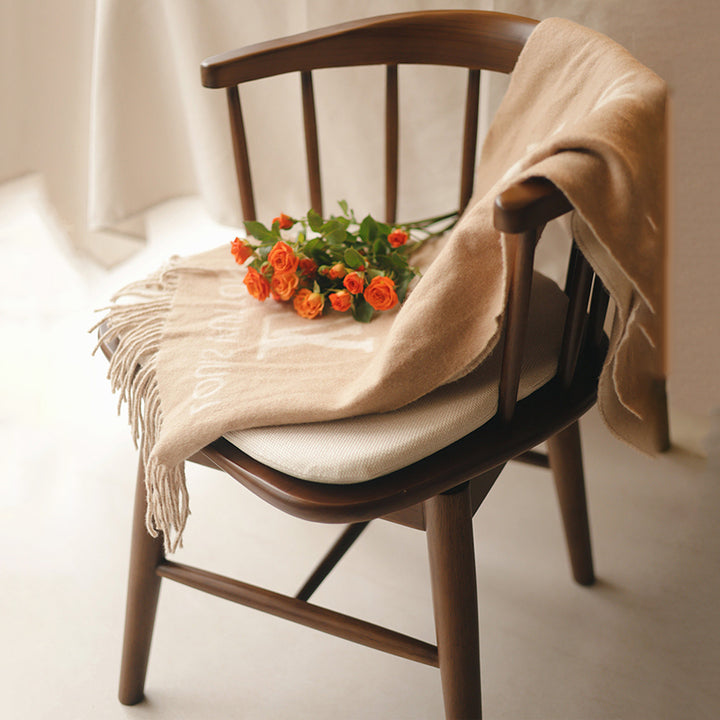 Traditional French Rubberwood Curved Rotatable Dining Chair Backrest Armless For Living Room &amp; Dining Room