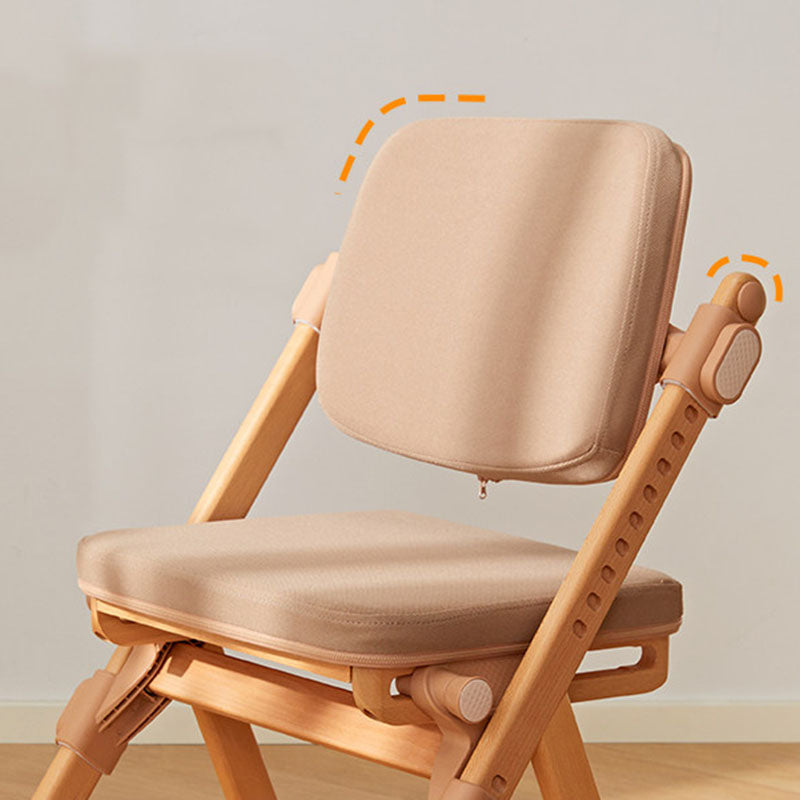 Modern Minimalist Triangular Cat Scratching Leather Beech &amp; Solid Wood Plywood Adjustable Kids Desk Chair Backrest Armrest For Study
