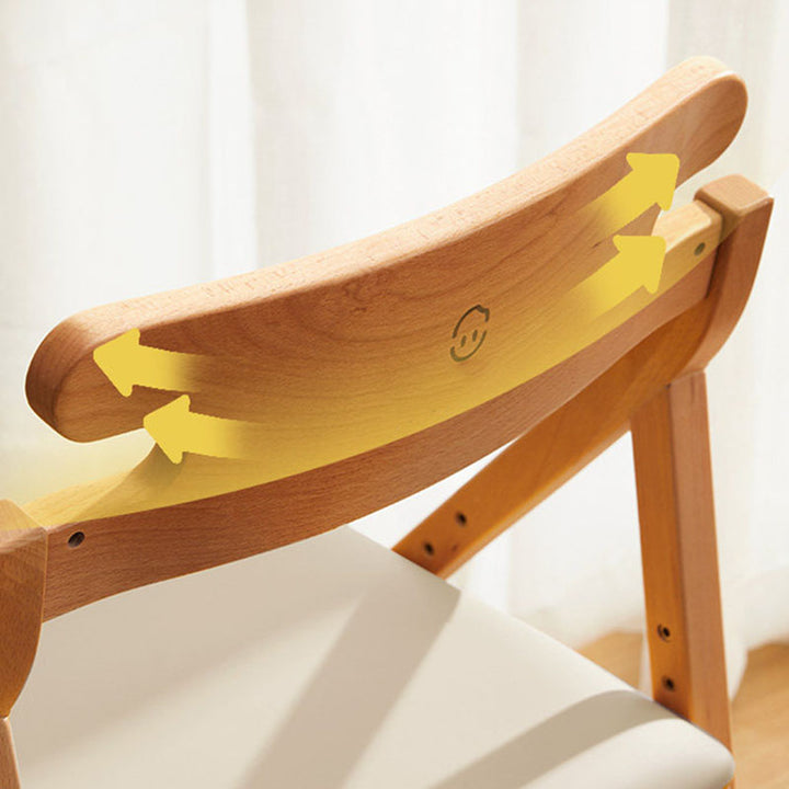 Chaise de bureau ergonomique pour enfants, moderne et minimaliste, triangulaire, en bois de hêtre massif, contreplaqué, cuir silicone, réglable, sans accoudoirs, avec dossier pour l’étude 