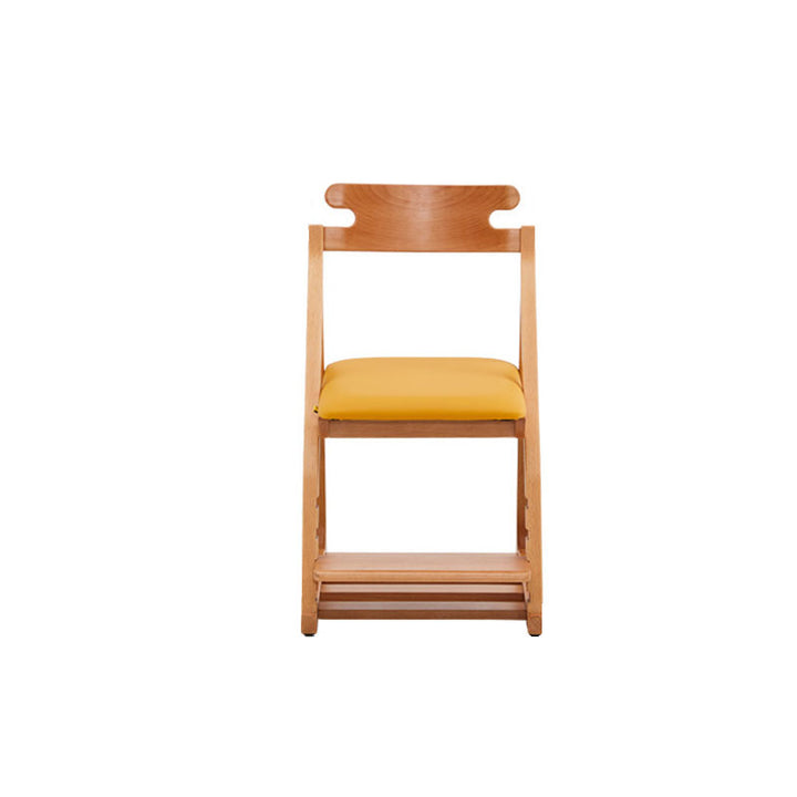 Chaise de bureau ergonomique pour enfants, moderne et minimaliste, triangulaire, en bois de hêtre massif, contreplaqué, cuir silicone, réglable, sans accoudoirs, avec dossier pour l’étude 