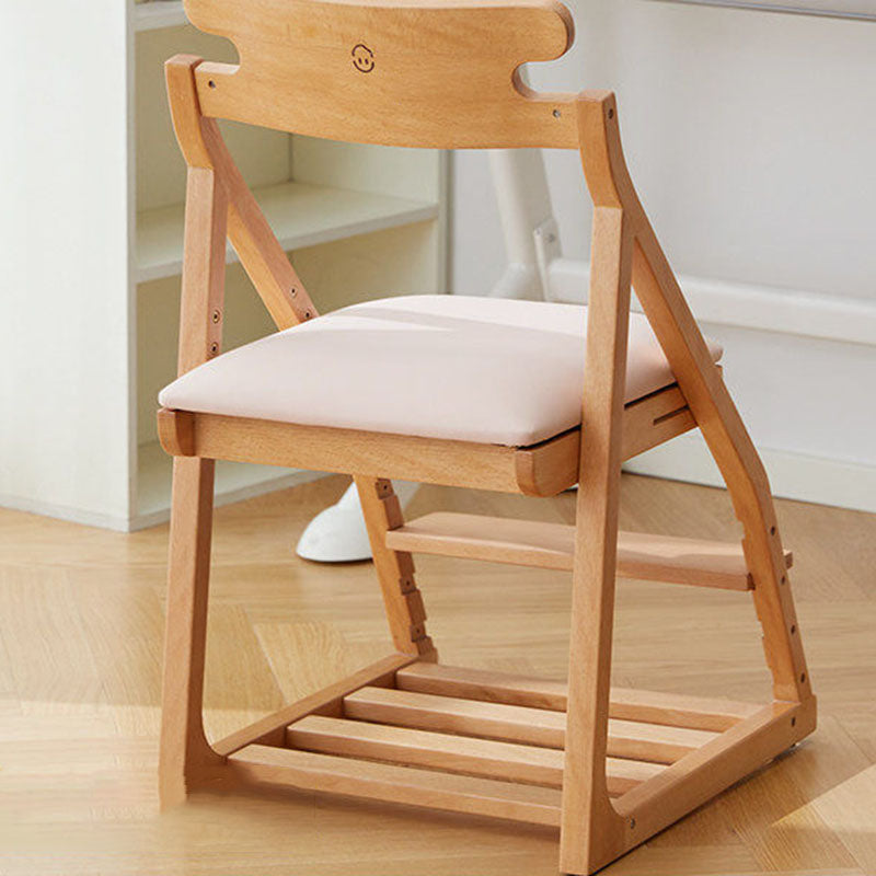 Chaise de bureau ergonomique pour enfants, moderne et minimaliste, triangulaire, en bois de hêtre massif, contreplaqué, cuir silicone, réglable, sans accoudoirs, avec dossier pour l’étude 