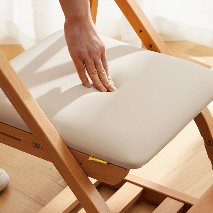 Chaise de bureau ergonomique pour enfants, moderne et minimaliste, triangulaire, en bois de hêtre massif, contreplaqué, cuir silicone, réglable, sans accoudoirs, avec dossier pour l’étude 