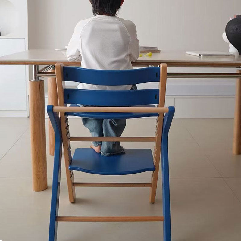 Contemporary Creative Geometric Beech Wood Solid Wood Plywood Adjustable Kids Dining Chair Backrest Armless For Dining Room