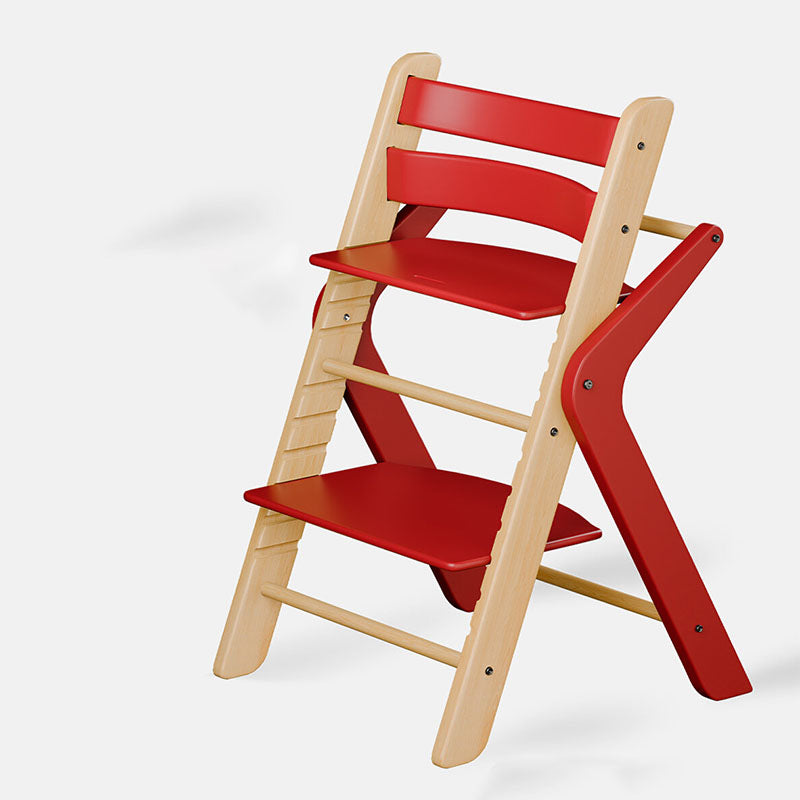 Contemporary Creative Geometric Beech Wood Solid Wood Plywood Adjustable Kids Dining Chair Backrest Armless For Dining Room