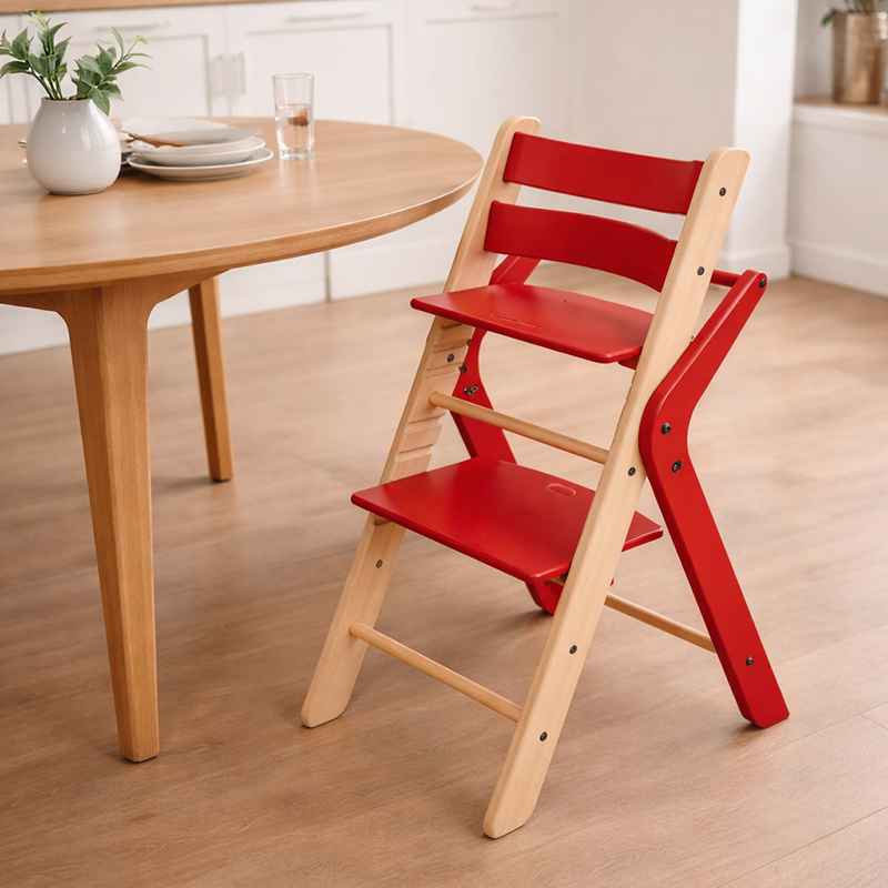 Contemporary Creative Geometric Beech Wood Solid Wood Plywood Adjustable Kids Dining Chair Backrest Armless For Dining Room