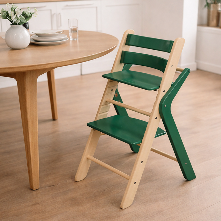 Contemporary Creative Geometric Beech Wood Solid Wood Plywood Adjustable Kids Dining Chair Backrest Armless For Dining Room