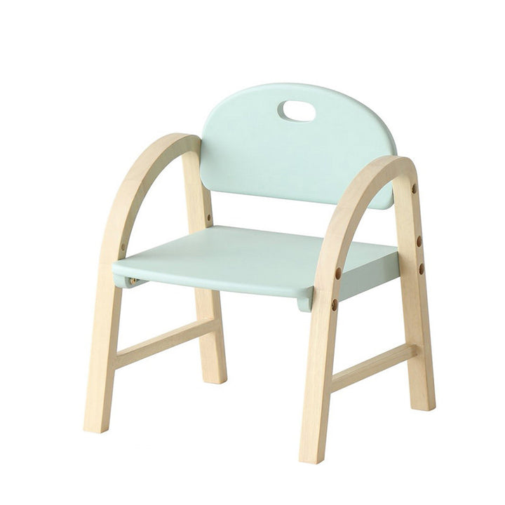Contemporary Scandinavian Solid Wood Arc Liftable Kids Chair Backrest Armrest For Living Room