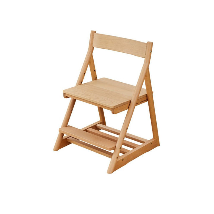 Chaise de bureau pour enfants réglable, sans accoudoirs, avec dossier, en bois de hêtre triangulaire minimaliste moderne, cuir PU et éponge, pour salon et étude 