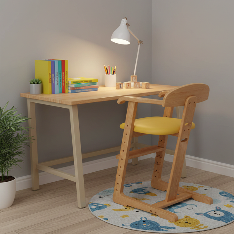 Chaise de salle à manger pour enfants en bois d&