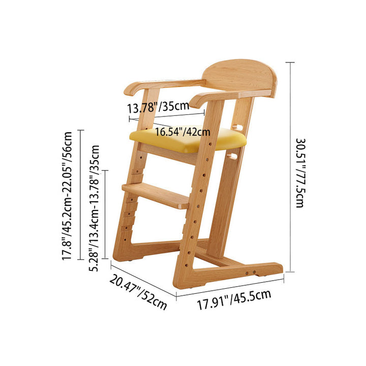 Chaise de salle à manger pour enfants en bois d&