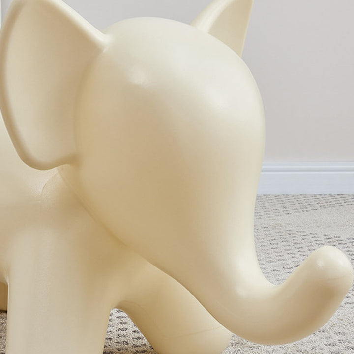 Modern Art Deco PE Plastic Cartoon Elephant Kids Low Stool Backless Armless For Living Room