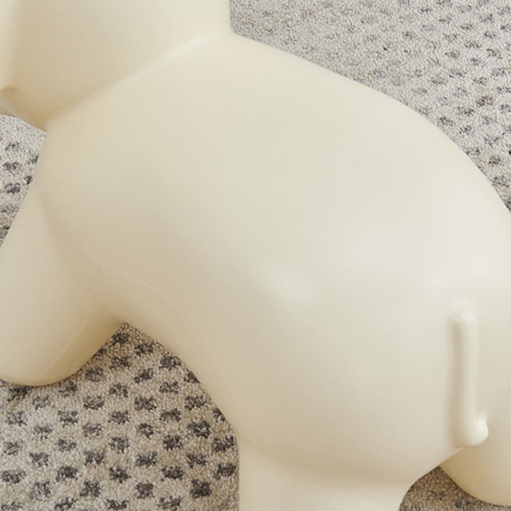 Modern Art Deco PE Plastic Cartoon Elephant Kids Low Stool Backless Armless For Living Room